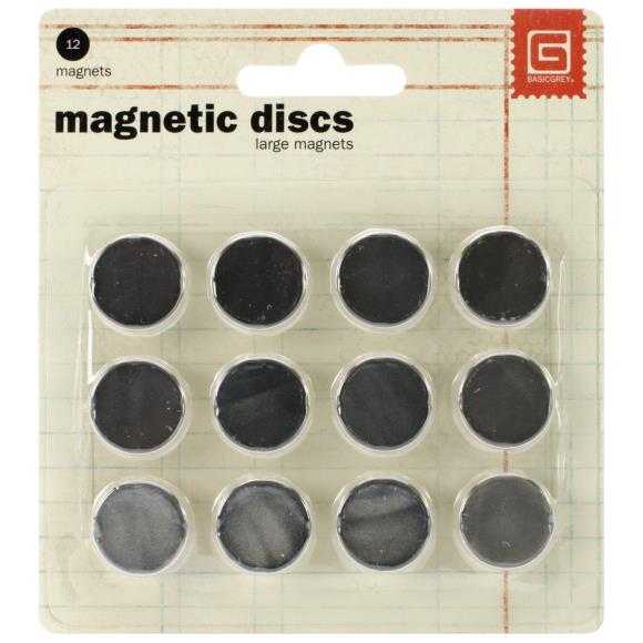 Basic Grey Magnetic Discs - Large