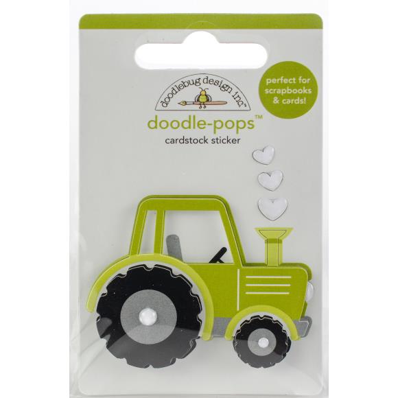 Doodlebug Doodle-Pops 3D Stickers - Trusty Tractor