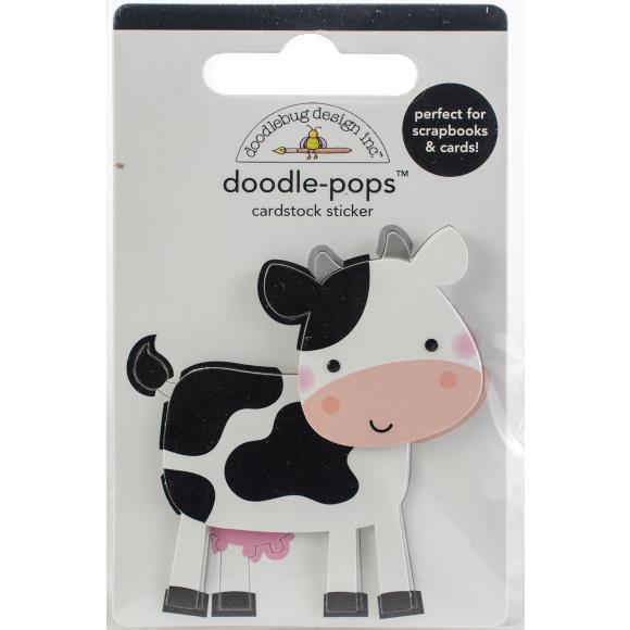 Doodlebug Doodle-Pops 3D Stickers - What's Moo?