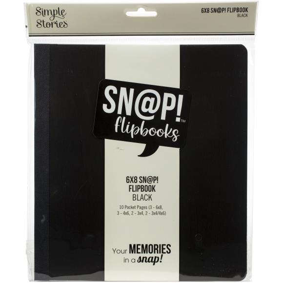 Simple Stories Sn@p! Flipbook 6"X8" - Black