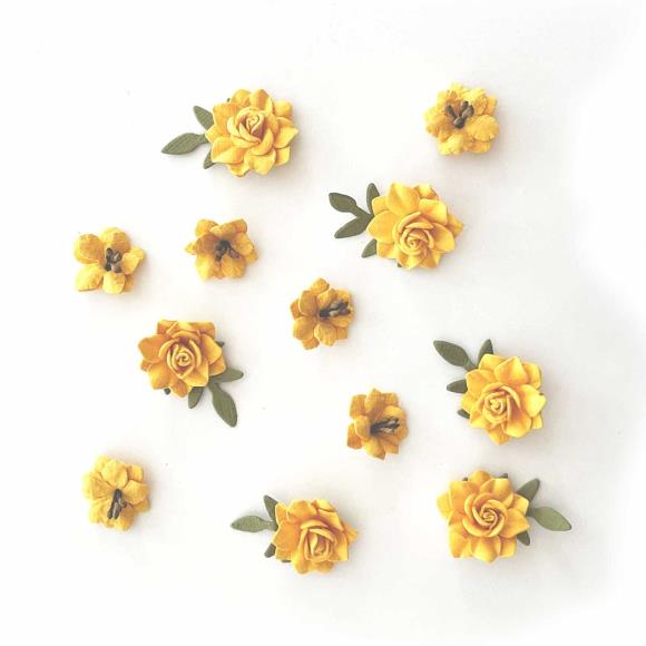49 And Market Florets Paper Flowers - Amber