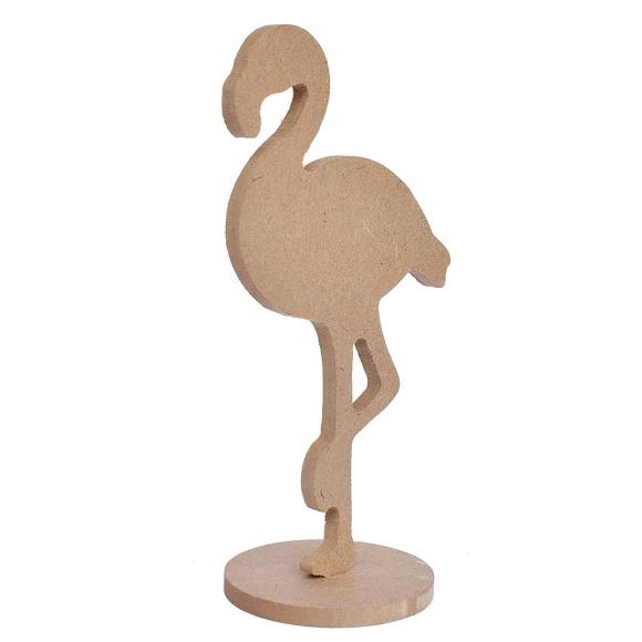 Little Birdie MDF Standing Flamingo 3.5"X6.25"