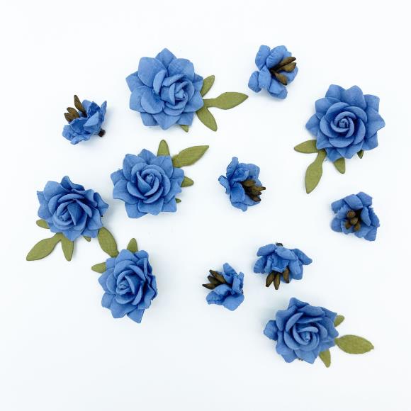 49 And Market Florets Paper Flowers - Cornflower