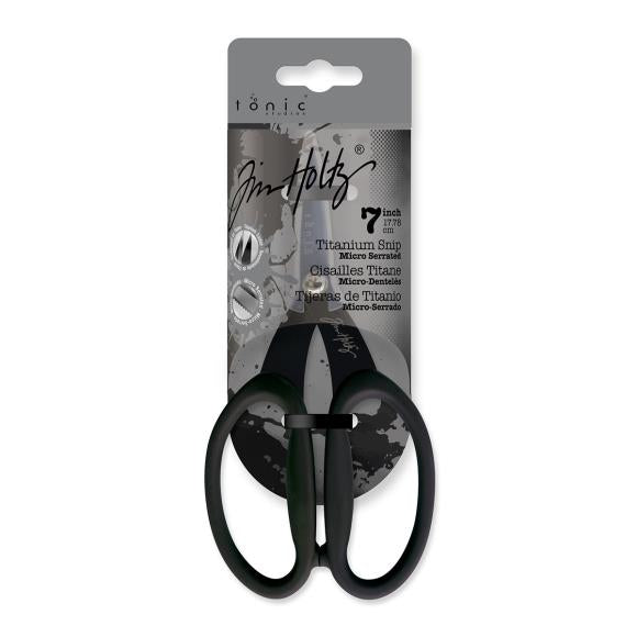 Tim Holtz Non-Stick Titanium Micro Serrated Scissors 7-Inch