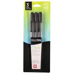 Sakura - Gelly Roll Gel Pens - 3 pack - Medium Tip - Black