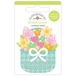 Doodlebug Design - Cardstock Stickers - Shaker-Pops - Blooming Basket