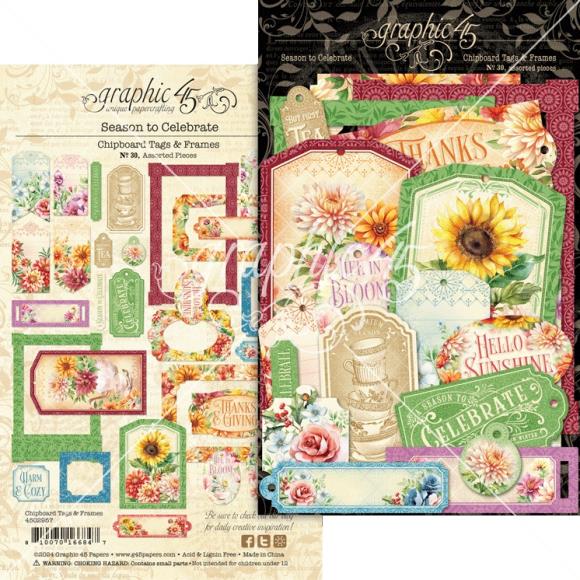 Graphic 45 - Season To Celebrate - Tags and Frames