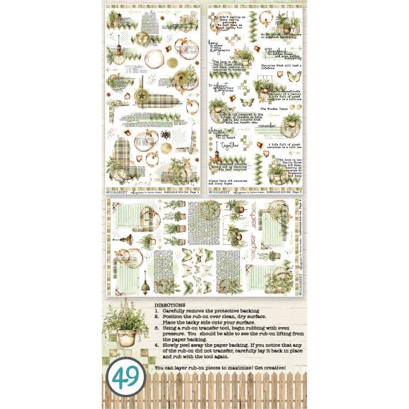 49 and Market Cottagecore Collection - Rub-On Transfer Set