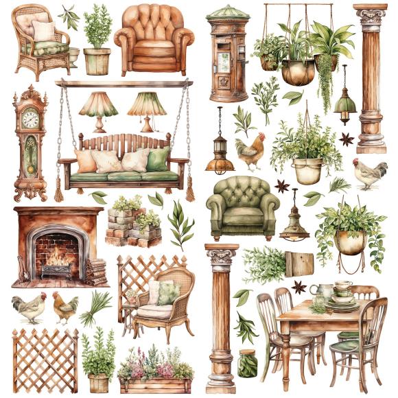 49 and Market - Cottagecore Collection - Laser Cut Elements