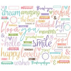 Simple Stories - Simple Vintage Flower Shoppe - Sentiments- Bits & Pieces