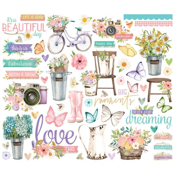 Simple Stories - Simple Vintage Flower Shoppe - Ephemera- Bits & Pieces