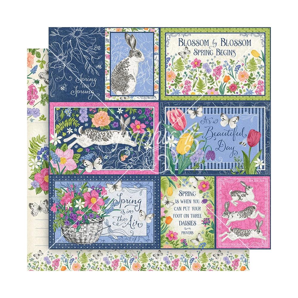 Graphic 45 - Spring Is In The Air Collection - 12 x 12 Double Sided Paper - Hopping By To Say Hello