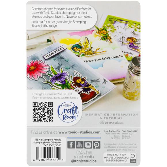 Tonic Studios Acrylic Stamping Blocks - 3-Piece Set