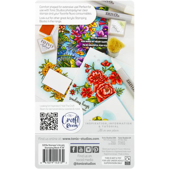Tonic Studios Acrylic Stamping Block - 4" x 6"