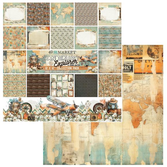 49 and Market - Wanderlust Explorer - 12 x 12 Collection Pack