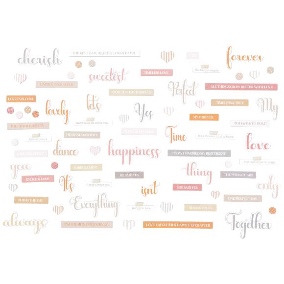 49 and Market One Perfect Day - Chipboard Words