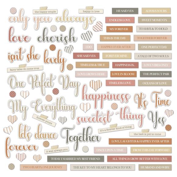 49 and Market One Perfect Day - Chipboard Words