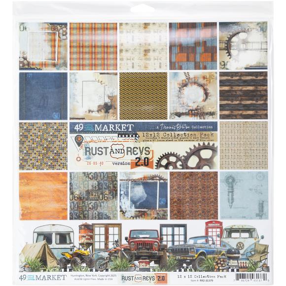 49 and Market - Rust and Revs 2.0 Collection - 12x12 Collection Paper Pack