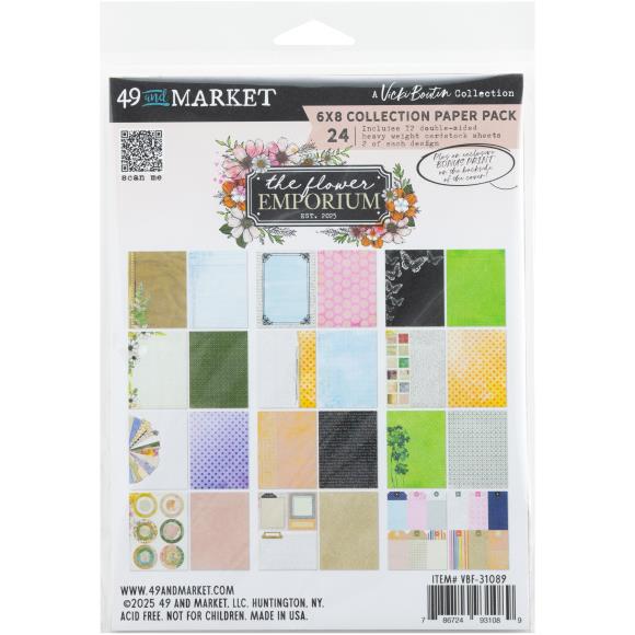 49 and Market - The Flower Emporium by Vicki Boutin - 6x8 Collection Paper Pack