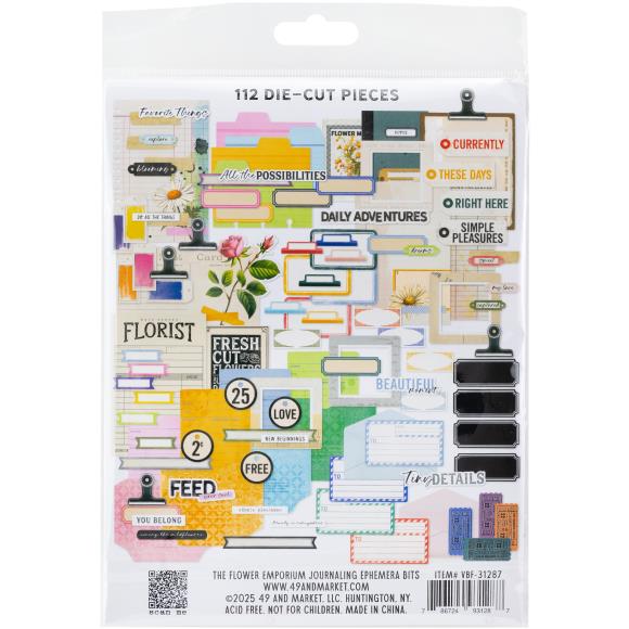 49 and Market - The Flower Emporium by Vicki Boutin - Journaling Die-Cuts