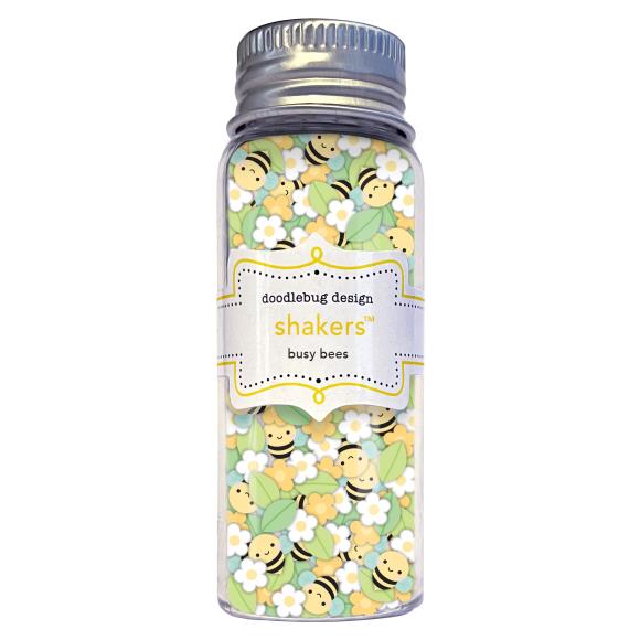 Doodlebug Design - Bee Happy Collection - Shakers - Busy Bees