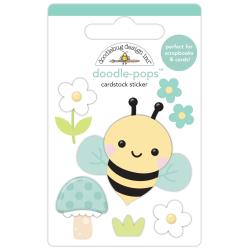 Doodlebug Doodle-Pops 3D Stickers -Bee Happy