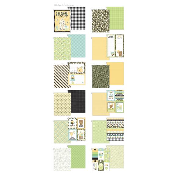 Doodle Bug Design - Bee Happy Collection - 6 x 8 Double-Sided Paper Pad