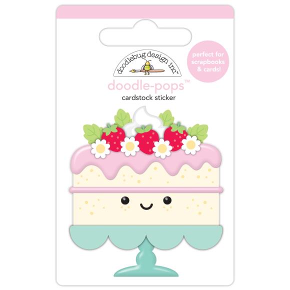 Doodlebug Doodle-Pops 3D Stickers -Berry Sweet - Strawberry Shortcake