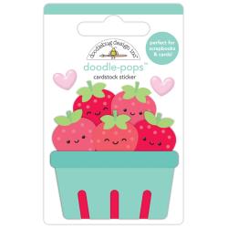 Doodlebug Doodle-Pops 3D Stickers -Berry Sweet - Berry Basket