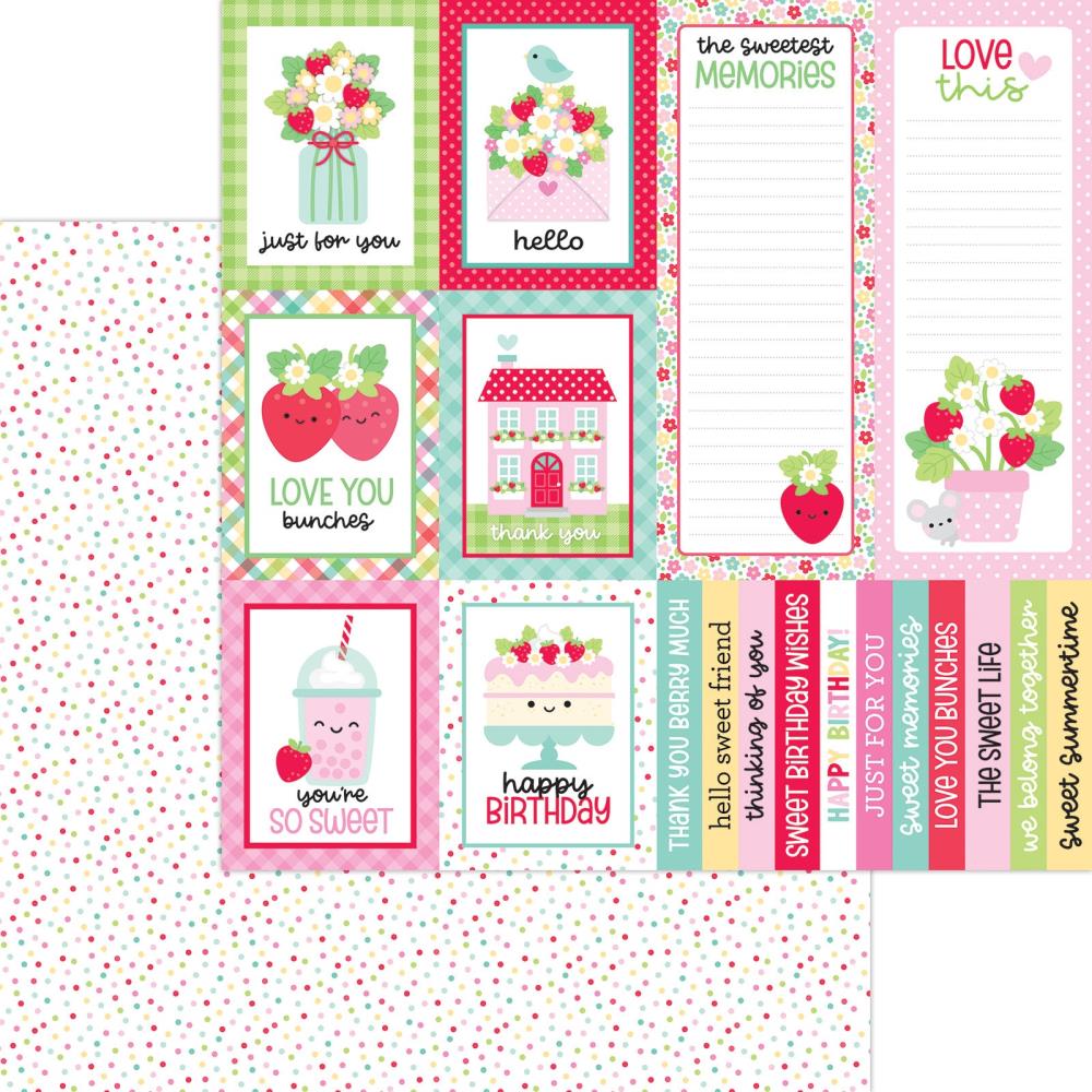 Doodle Bug Design - Berry Sweet Collection - 12 x 12 Double-Sided Paper - Sweet Spot
