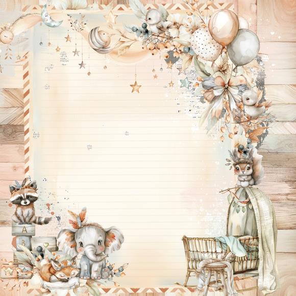 49 and Market - Little Dreamer Collection - 12 x 12 Double Sided Paper - Hello World