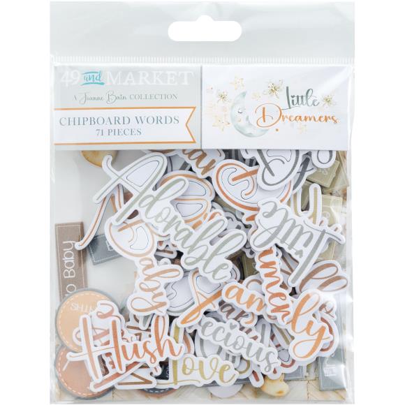 49 and Market - Little Dreamer Collection - Chipboard Words