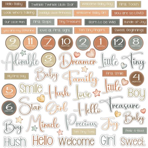 49 and Market - Little Dreamer Collection - Chipboard Words