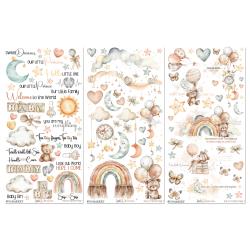 49 and Market - Little Dreamer Collection - 6 x 12 Rub-on Transfer Set