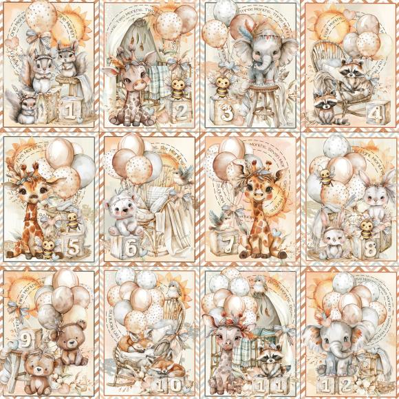49 and Market - Little Dreamer Collection - 12 x 12 Double Sided Paper - Milestones