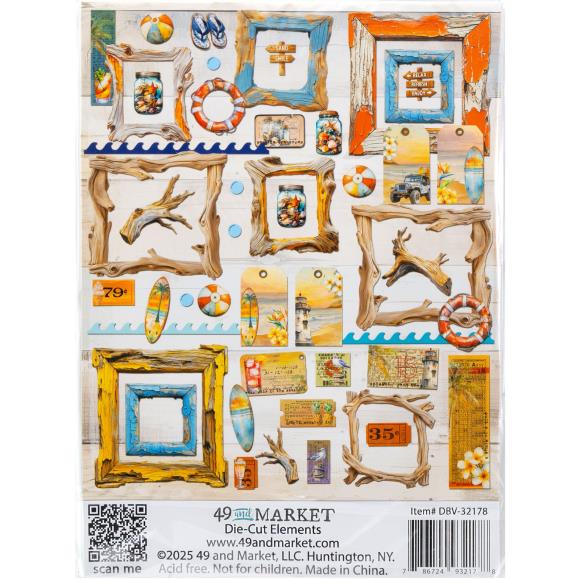 49 and Market - Beach Vibes Collection - Die Cuts
