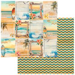49 and Market - Beach Vibes Collection - 12 x 12 Double Sided Paper Driftwood