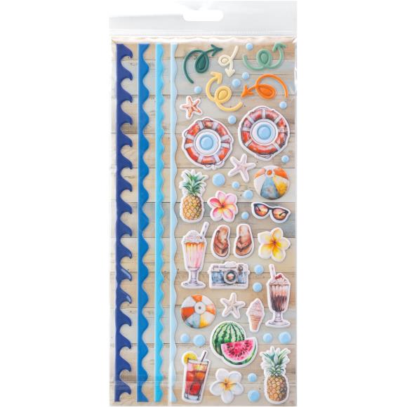 49 and Market - Beach Vibes Collection - Puffy Stickers