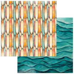 49 and Market - Beach Vibes Collection - 12 x 12 Double Sided Paper - Surf