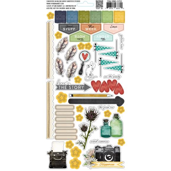 49 and Market - Curiosities in Willow Grove - Cardstock Stickers