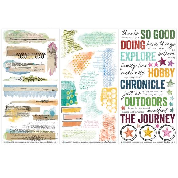 49 and Market - Curiosities in Willow Grove - Blendable Rub-On Transfer Set