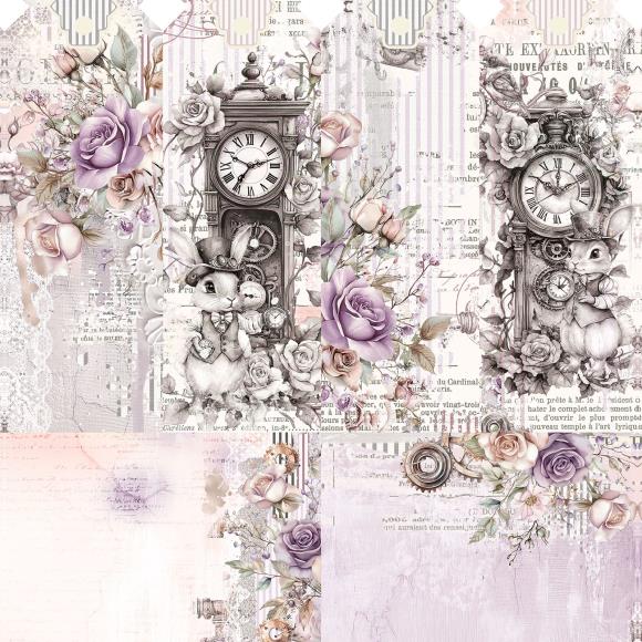 49 and Market - Echoes Of Time - Double-Sided Cardstock 12"X12" - Tattered Time