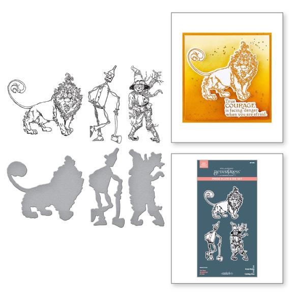 Spellbinders BetterPress Press Plate & Die Set - Tin Man, Scarecrow & Lion, Wonder Of Oz