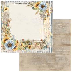 49 and Market - Whispering Way Collection - 12 x 12 Double-Sided Scrapbook Paper - Barnyard Breeze