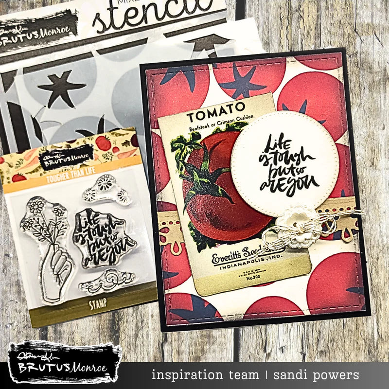 Brutus Monroe - Rooted In Kindness Collection - Layering Stencils - Tomato Tango