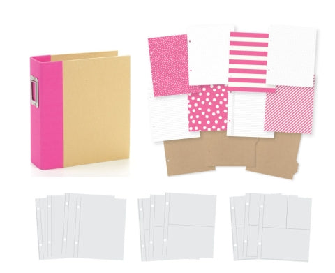 Simple Stories Sn@p! Binder 6"X8" - Pink