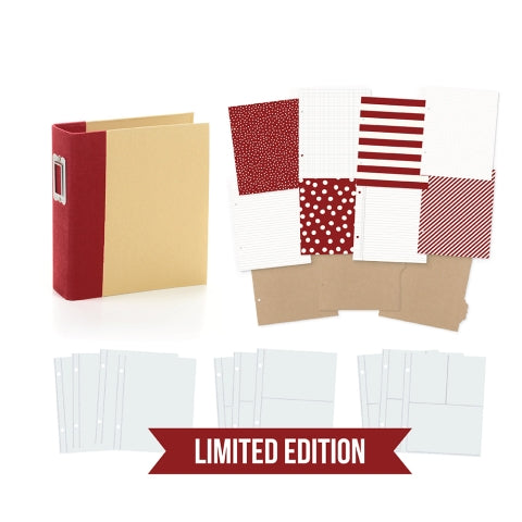 Simple Stories Sn@p! Binder 6"X8" - Cranberry - Limited Edition