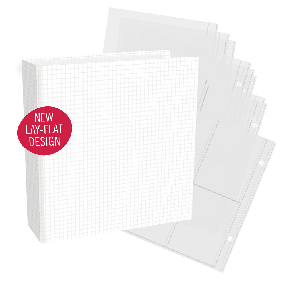 Simple Stories - SNAP Studio Collection - 6 x 8 - Chipboard Binder - Grid