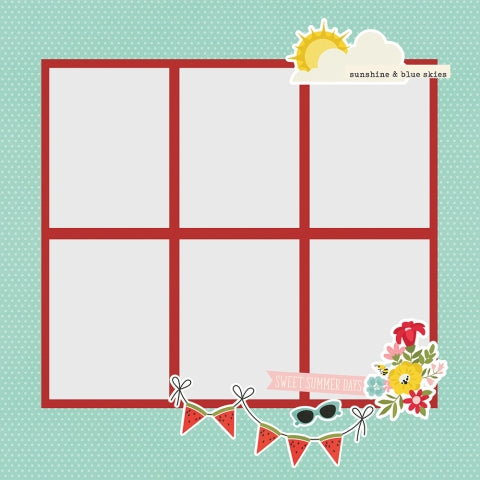 Simple Stories - Simple Pages Collection - Page Pieces - Summer