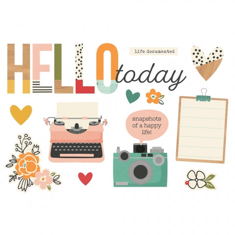 Simple Stories - Simple Pages Collection - Page Pieces - Hello Today